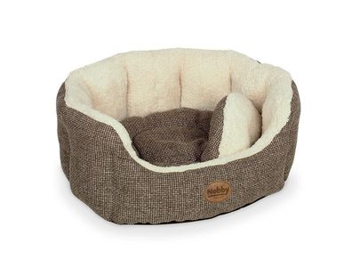 Nobby Komfort Bett oval "ALBA"braun 86 x 70 x 24 cm Hund K?rbchen