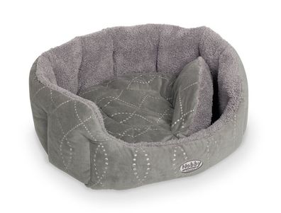 Nobby Komfort Bett oval "CENO"grau / grau 86 x 70 x 24 cm Hund K?rbchen