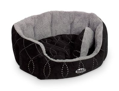 Nobby Komfort Bett oval "CENO"schwarz / grau 45 x 40 x 19 cm Hund Dog Waschbar