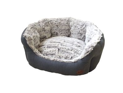 Nobby Komfort Bett oval "CACHO"grau / blau 55 x 50 x 21 cm Hund Bett