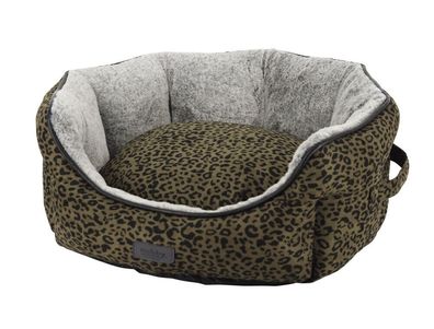 Nobby Komfort Bett oval "LEO"leopard braun 45 x 40 x19 cm