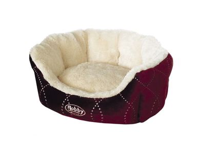 Nobby Komfort Bett oval "CENO"weinrot 65 x 57 x 22 cm Hund Bett