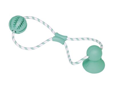 Nobby Vollgummi Ball mit Seil "DENTAL LINE"50 cm, Ball: 7 cm Hund Spielzeug Kau