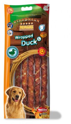 Nobby StarSnack Barbecue Wrapped DuckL, 128 g Hund Dog Snack Leckerlie