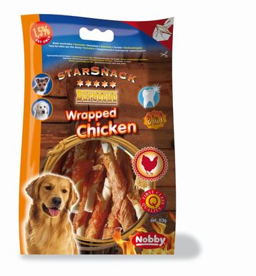 Nobby StarSnack Barbecue Wrapped Chicken 12,5 cm, 113 g Hund Dog Snack Leckerli