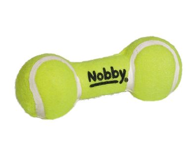 Nobby Tennis Hantel mit Squeaker 13,5cm Ball Spielzeug Hund Dog
