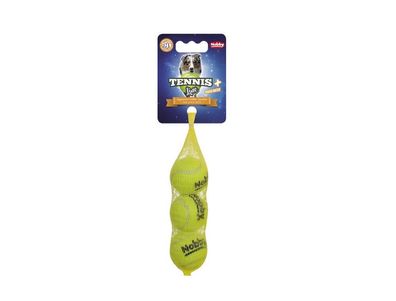 Nobby Tennisball mit Squeaker XS 4,0 cm; 3er Netz Hund Dog Spielzeug