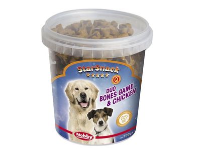 Nobby StarSnack "Duo Bones Game & Chicken"Dose 500 g Hund Dog Snack leckerlie