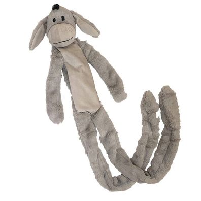 Nobby Plüschesel lang, mit Seil innen105 cm Hund Spielzeug Kauen