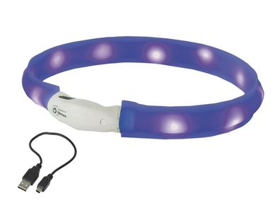 Nobby LED Leuchtband breit "VISIBLE"blau; S: 25 mm; 40 cm Hund Dog