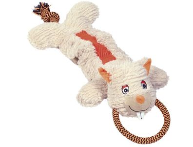 Nobby Pl?sch Nager "Stretch" mit Seil59 cm Hund Spielzeug Kauen