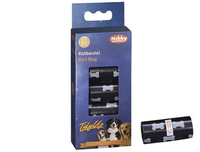 Nobby TidyUp Kotbeutel mit Knochendruck schwarz 4 Rollen 15 Beutel Hund Dog