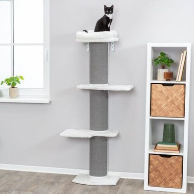 Kratzbaum Katze Cat Acadia mit Wandbefestigung 160 cm, grau