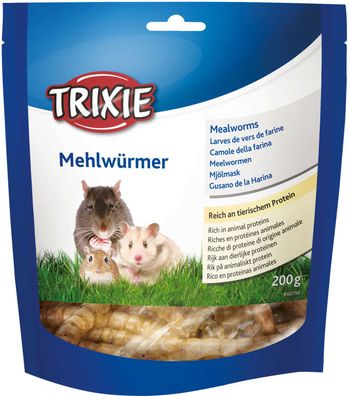 Mehlw?rmer 200 g getrocknet Futter Protein Hamster Rennm?use V?gel Reptilien*