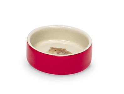 Nobby Napf Hamster Nager Futter Keramikschale rot 7,5 x 2,5 cm