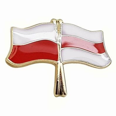 Knopf Pin Flagge von Polen-freiem Weißrussland