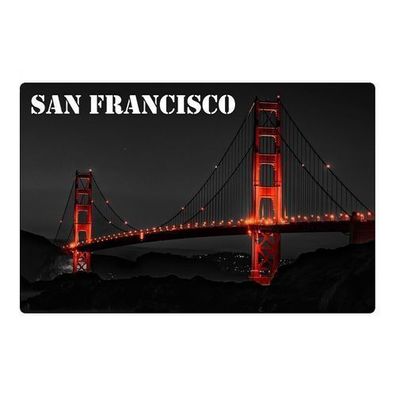 Kühlschrankmagnet San Franciscos Golden Gate nachts USA