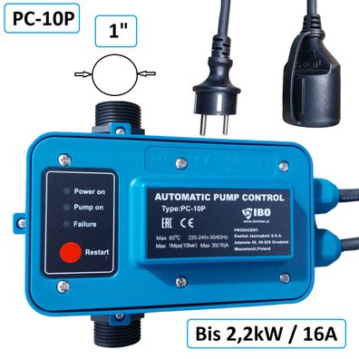 Pumpensteuerung PC-10P Gartenpumpe / Tiefbrunnenpumpe / Pumpe 1" bis 2,2kW -16A