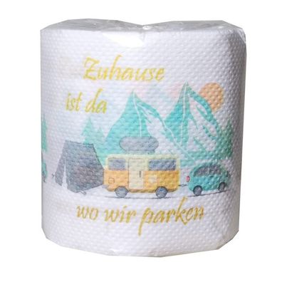 Toilettenpapier Camping - Motiv: Wohnmobil - ca. 25 m auf Rolle - Breite: 10 cm - 15