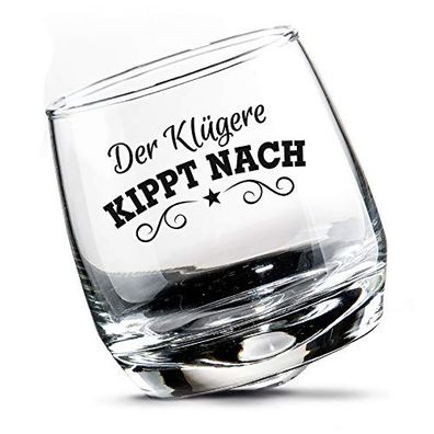 2 er Set Whisky-Gläser -Klug-Rumgläser Wackelglas Schwenkglas in Geschenkbox