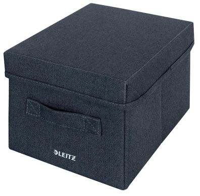 Leitz 6146-00-89 6146 Aufbewahrungsbox Stoff - samtgrau, klein, Stoff, 2 Stück