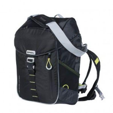 BASIL Einzeltasche "Miles" Volumen: 17 l black lime, mit Nordlicht LED Technologie...