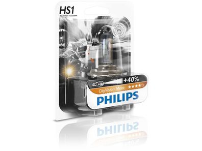 Scheinwerferlampe HS 1 Halogen, Sockel P Philips "City Vision Moto", 12 V 35/35 ...