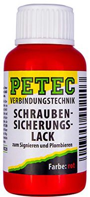 PETEC Schraubensicherungslack 20 ml Pins rot