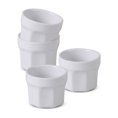 Keramik Dip Schale 5 cm weiß - 8er Set - Snack Saucen Schüssel Antipasti Schälchen