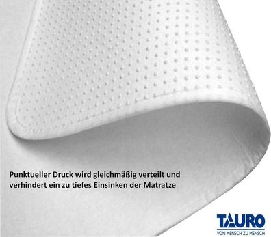 TAURO Noppen Matratzenschoner Textil 90 x 200 cm