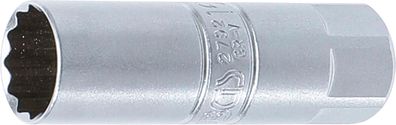 Zündkerzen-Einsatz Zwölfkant | Antrieb Innenvierkant 10 mm (3/8") | SW 16 mm BGS