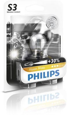 Scheinwerferlampe Sockel P26s Philips "Vision", 12 V 15 W