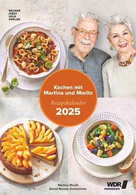 Kalender 2025 -Kochen mit Martina und Moritz - Rezeptkalender 2025- 23,7 x 34cm