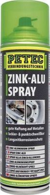 PETEC Zinkspray Zink-Alu, temperaturbest 500 ml Spraydose