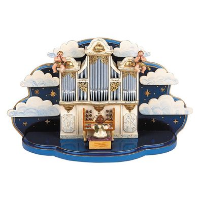 Original Hubrig Volkskunst Orgel mit kleiner Wolke ohne Musikwerk 36x13x21cm Erzge...