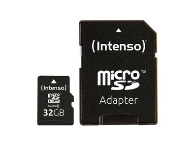Intenso Speicherkarte "microSDHC" Geschw 32 GB Kapazität