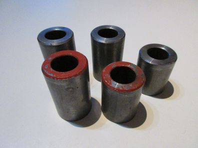 5 Kugellagerstahl, Rohr, Reststücke,100Cr6, AØ28,9, IØ16,6, L= 36 bis 47mm