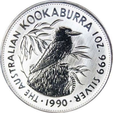Australien Kookaburra - 1990 1 Oz Silber*