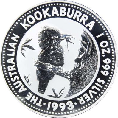 Australien Kookaburra - 1993 1 Oz Silber*