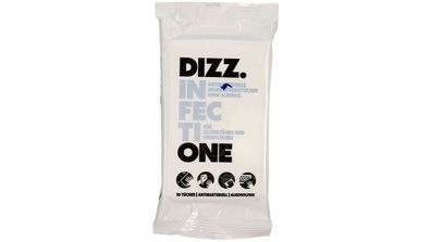 Desinfektionsmittel "DIZZ. ONE" Antibakte Packung mit 10 Tüchern