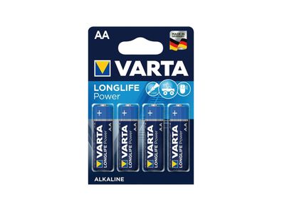 VARTA Batterie "Longlife Power - High En Mignon (LR6, AA), 4 Stück