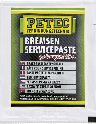 Bremsen Service Paste PETEC 94405 Antiquietschpaste Bremsgeräuschpaste