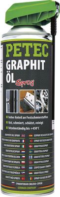 Graphitöl SPRAY, 500ML, PETEC 72250 Grafit Schmieröl Kriechöl Korrosionsschutz