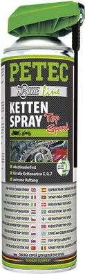 Kettenspray PETEC 70550 Sprühdose Fahrrad Motorrad Schmiermittel Kettenfett