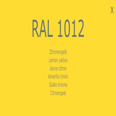 1K Lack Farbton RAL 1012 Zitronengelb Farbe Lack