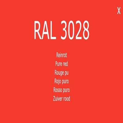 1K Lack Farbton RAL 3028 Reinrot Farbe Lack