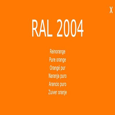 1K Lack Farbton RAL 2004 Reinorange Farbe Lack