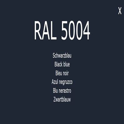1K Lack Farbton RAL 5004 Schwarzblau Farbe Lack