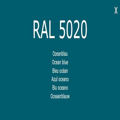 1K Lack Farbton RAL 5020 Oceanblau Farbe Lack