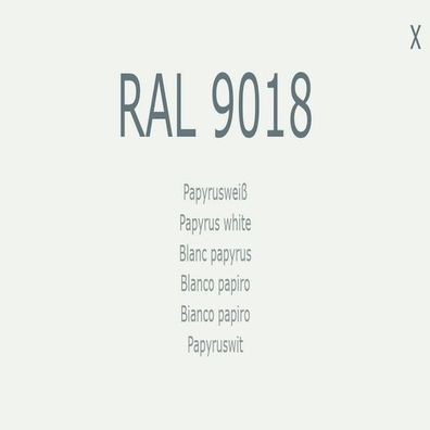 1K Lack Farbton RAL 9018 Papyrusweiß Farbe Lack